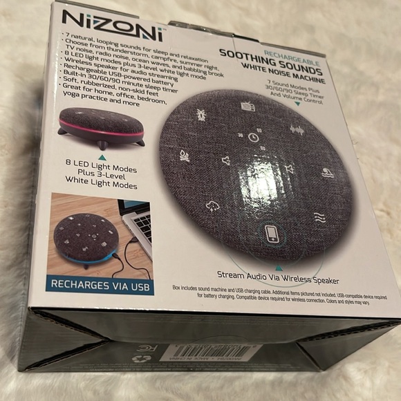 NEW Relaxing Digital Rechargeable Soothing White Noise Machine w Sleep Timer😴 - Picture 7 of 7